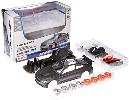 Maisto M39249 1/24 KIT Metal BMW M4 GTS Paar Auto, Schwarz, one Size