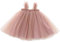 Ugitopi Bébé Filles Tutu Robe de Princesse sans Manches en Tulle (1-Tan, 90)