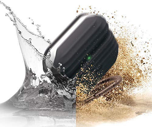 elago wasserdichte Hülle Kompatibel mit Apple AirPods Pro 2 Hülle (2022) und 1 Hülle - Perfektes Siegel, Staubdicht, Stoßfest Schutzhülle [Passform Getestet] (Schwarz)