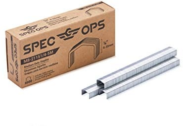 Spec Ops Tools 1/4 Staples for M8 & M8E Plier Stapler, 5,000 Pack, 3% Donated to Veterans, Silver