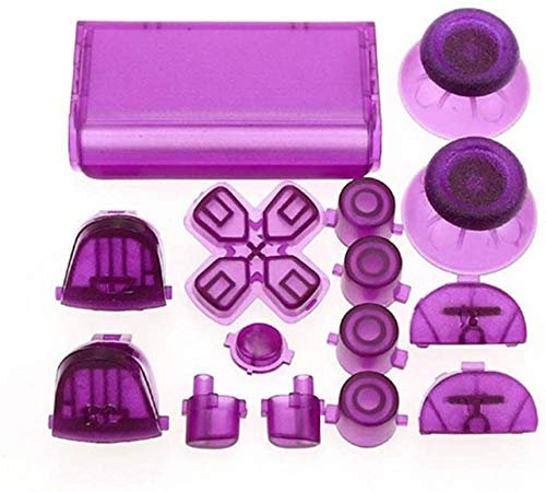 Boutons complets D-pad R1 L1 R2 L2 Touches ABXY pour manette Sony Playstion 4 PS4 Pro JDS-040 (violet clair)