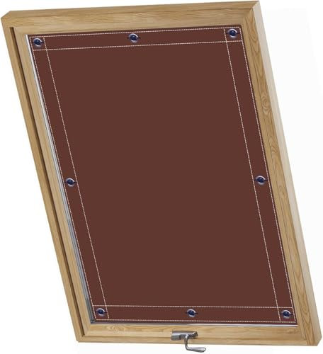 AIYOUVM Tenda 37x93cm Oscurante, Protezione dal Sole, 100% Oscurante Tende Veneziane da Interno per Finestre Roto Protezione Solare Riduzione Calore -Marrone Scuro