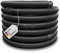 Schwimmbadschlauch Ø 32mm Saugschlauch Poolschlauch Solarschlauch Pumpenschlauch mit Muffen Made in Germany (6 m, Schwarz)