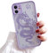 Seafirst Kompatibel mit iPhone 11 Hülle, Mode Tier Drachen Cartoon Muster Transparent Matte PC Back 3D Anti-Fall Schutzhülle für iPhone 11-Lila-H