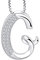 Starchenie Buchstabe Kette Alphabet Halskette G Zirkon Anhänger 925 Sterling Silber für Damen