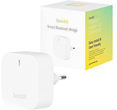 Hombli Smart Bluetooth Bridge | Passerelle de Télécommande Sans Fil pour Détecteur de Mouvement et Capteur de Contact avec Fonction App | Installation Facile | Compatible avec Google, Alexa et Siri