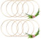 Anvin Metallringe zum Basteln 10cm Gold, Deko ringe zum Aufhängen, Drahtringe zum Basteln, Bastelringe Metall für Wickeltechnik, Traumfänger, Floristik, Hochzeitskranz, Hoops(10cm Roségold 10 Stück)