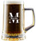 Calledelregalo Jarra de Cerveza personalizada - Jarra de cristal con Inicial grabada - 510 ml - Con estuche negro de regalo - Regalos originales