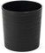 Tymar Macetero con inserto, maceta de plástico, grande, forma redonda, aspecto de cincel, interior y exterior, jardín, balcón, terraza, casa MADL001 (negro, diámetro 25 cm)