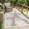 carpet city Teppich Outdoor Wetterfest - Beige - 280x380 cm - Palmen-Blätter - Balkon Teppich Wasserabweisend - In-& Outdoor Teppiche für Terrasse, Garten, Küche, Bad oder Wohnzimmer