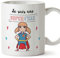 MUGFFINS Tazas para HIJA - En Francés - Super Famille - 11 oz / 330 ml - Regalo original y divertido