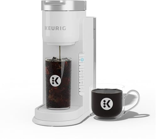 Keurig K-Iced Coffee Maker, Single Serve K-Cup Pod Iced Coffee Maker, With Hot and Cold Coffee Capabilities, Brews Any K-Cup Pod, White