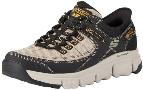 Skechers Zapatillas Summits at para Hombre, Malla sintética Gris Topo con Ribete Negro, 48.5 EU