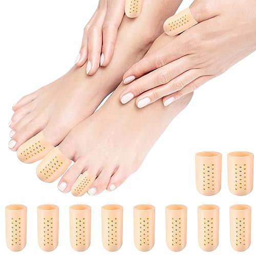 10 Pièces Protège Orteil Silicone,Capuchons d'orteils Respirants,Petite Capuchon Orteils, Protège Gros Orteil,pour Ampoules, Callosités, Cors