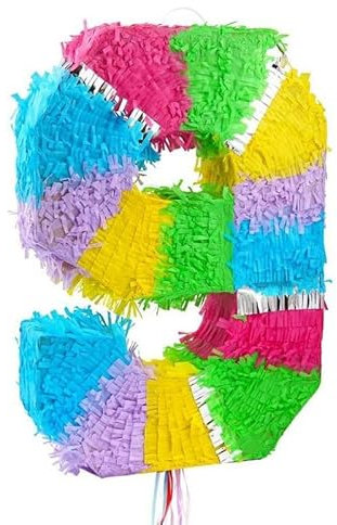 Godan Pinata Zahl 9 bunt Pastell