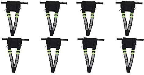 TAMOSH 8X Radios Pocket Radio Brust Harness Brust Vordertasche Holster Weste Rig Tragetasche Fuer 2-Wege Radio Walkie Talkie Gilt Fuer UV-5R Schwarz + Grün