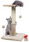Happi N Pets 66CM Katzenkratzbaum, natürliche Sisal-Kratzbäume für Hauskatzen, Katzenbaum mit Plattform aus Plüsch 30 * 30 cm und Katzenspielzeugball, stabile Katzenkratzbäume für Kätzchen-Beige