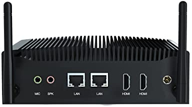 Mini PC Lüfterlos WIN11 Pro Industrie PC Core i5 8250U/8350U Kleiner PC | Micro Desktop PC Dual Lan, 16GB RAM 512GB SSD 1TB HDD, Dual HD, Dual RS232 COM, Wifi, Wake On Lan, 4G SIM Slot