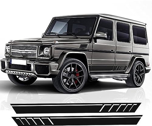 LeLeD Karosserie Kofferraum Dekoration Aufkleber Taille Linien Aufkleber Tür Seitendekor Aufkleber für Mercedes Benz G500 G63 W463 G65