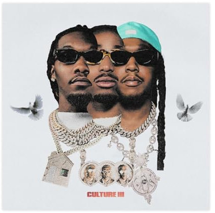 NTRECS Migos Poster Culture III Albumcover, 1 Leinwandposter, Schlafzimmer-Dekor, Sportlandschaft, Büro, Raumdekoration, Geschenk, ungerahmt, 30 x 30 cm