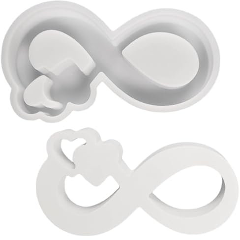 ALEFBET Silikonformen Gießformen, Silikonform Hochzeit Dekorationen, Gipsformen zum Gießen (Bänder und Herzen)