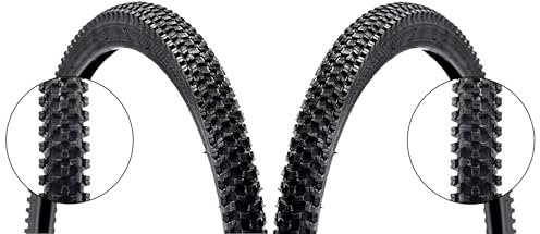 Juego de 2 neumáticos de bicicleta de 24 pulgadas, 24 x 1,95 pulgadas, cubierta de bicicleta de montaña y trekking, neumáticos de repuesto para bicicleta de montaña y bicicleta de ciudad, rendimiento