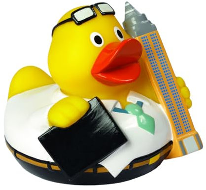 Frankfurt Ente - CityDuck® Frankfurt - Quietscheente - Badeente - ca. 8 cm gross