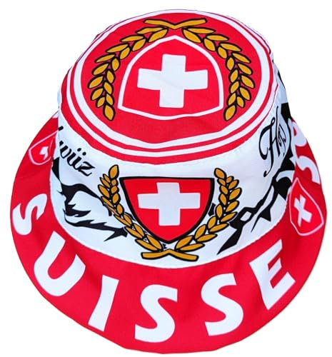 Generisch Schweiz, Suisse, Schwiiz Sonnenhut, Fan Hut, Fischerhut, Military Hat, Bucket Hat