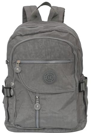 Stoff Rucksack von Bag Street, Reiserucksack, Wanderrucksack, Sportrucksack, Nylon (Grau)