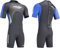 Cressi Men's Med X Man Shorty Wetsuit 2.5mm Black/Blue/Silver 3XL/7 Kurzer Neoprenanzug für Männer aus 2,5 mm Hochelastischem, Schwarz/Blau/Silber