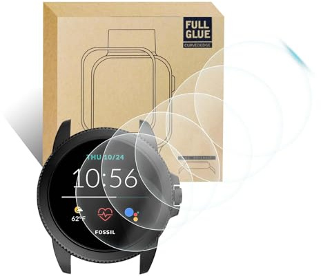 5 Pièces Protecteurs Écran pour Fossil Gen 5E 42mm Protection D'écran, 9H Verre Trempé HD Transparent Résistant aux Rayures Film de Montre Compatible avec Fossil Gen 5E 42mm L'écran