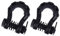 EIOLWJIEO 2 Stück Metall 2er Pack 3/4 D Ring Schäkel Schäkel Schäkel U Haken 8 Tonnen maximale Bruchfestigkeit mit 3/4 Schraubstift Heavy Duty, Schwarz