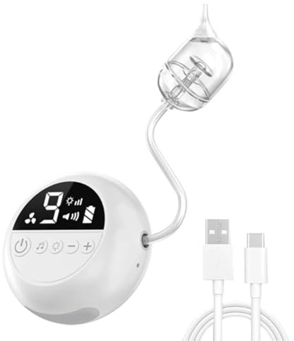 Lanko Nettoyant Nez Électrique avec Musique et Lueur Aspirateur Nasal Électrique Puissant Aspirateur Rechargeable pour Nourrissons