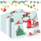 TOPJOWGA Weihnachten Servietten, 100 Stück Merry Christmas Servietten, Servietten Fröhliche Weihnachten, Schneemann Papierserviette, Servietten Winter Weihnachtliche Tischdekoration 33x33cm