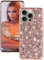 Handyhülle für iPhone 16 Pro - Glitzer Bling Sparkle Case, Ultra Dünne Leichte Ganzkörper Stoßfest Anti-Kratzer Schutzhülle (Roségold)