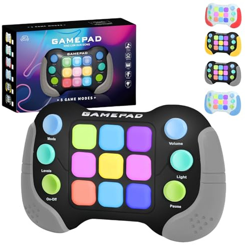 Pop Elettronico Gioco Nero, Macchina da Gioco Fidget per Sensoriale, Giocattoli Sensoriali Fidget per Autismo, Rompicapo Veloce Giocattolo Manuale per Alleviare lo Stress Bambini e Adulti