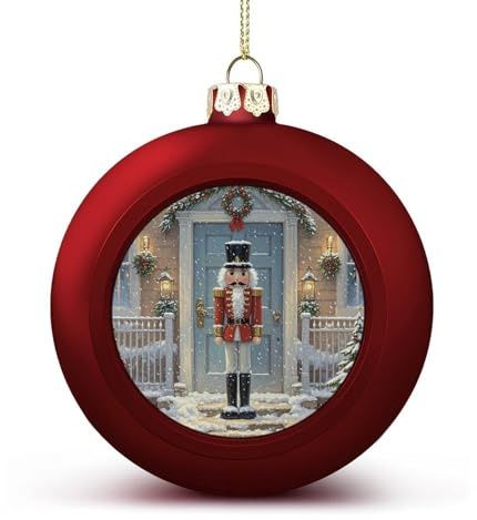 Weihnachtskugel-Ornamente, Vintage-Nussknacker-Druck, vielseitig verwendbar, festliche Heimdekoration, ideal für Baum und Heimdekoration