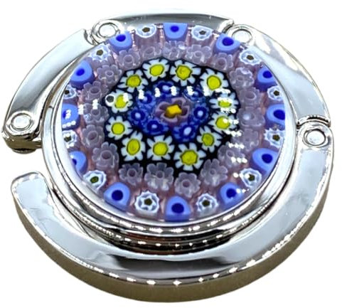 LE GEMME DI VENEZIA GANCIO APPENDI BORSA DA TAVOLO ANTISCIVOLO ANTIGRAFFIO CON INSERTO IN MURRINA VENEZIANA PB0002