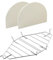 Grillflame Keramik Hitzeschutz Deflektoren Rack Ersatzteile für Primo Oval XL Grillteile G420 G400 Wärmereflektor Platten Deflektor Drip Pan Rack Pizza Stein Halter Kamado XL Oval Grill Zubehör