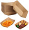 GOIEHIR Pommes Schalen, 50 Stücke Kraftkarton Schalen, Currywurst Schale Braun, Kraftpapier Becher, Pommesschale Pappe für Pommes, Snack, Currywurst, Salat, Braun