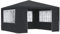 Myheimly Profi Partyzelt mit Seitenwänden UV-beständig Wasserbeständig Pavillon Festzelt Gartenpavillon Gartenzelt Garten Bierzelt Anthrazit,4 x 4 m