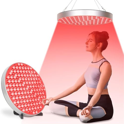 Terapia De Luz Roja Para Rostro Y Cuerpo (250 Led),Lámpara Infrarroja Roja Redonda,Combinación De Luz Infrarroja Profunda De 660 Nm Y Cercana De 850 Nm,Alivia El Dolor Muscular Y Revitaliza La Piel