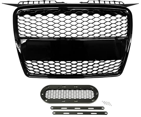 Kompatibel mit A3 8P Kühlergrill Sport Wabengrill Front Tuning Grill mit Emblemhalter