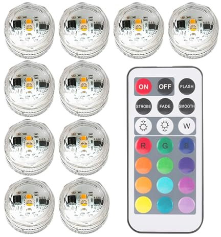 Moxeupon Slushy Machine Beleuchtung | 12 Stück Deko-Leuchten Für Eismaschinen,13 Farben 4 Modi Leuchte Mit Fernbedienung Für Home-Bar Küche Buffet Deko & Ambiente