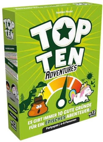 Cocktail Games, Top Ten Adventures, Partyspiel, 4-9 Spieler, ab 12+ Jahren, 30 Minuten, Spiel in Deutsch