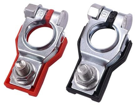 Battery Terminal, 2pcs Battery Terminal End Positive Negative Set 243407F000 243407F001 Car Cable Connector Clamp auto