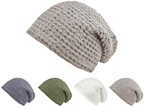 beties - PUR.NATURE - Sauna Beanie/Saunahut aus Waffelpique; PREMIUM-Halbleinen Qualität (europäischer Flachs) – 350 g/m² – exklusiv, nordisch & natürlich in nebel-grau