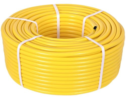 HydroSure 13mm x 150m Flexible Garden Hose Pipe, Reinforced Yellow Hose Pipe
