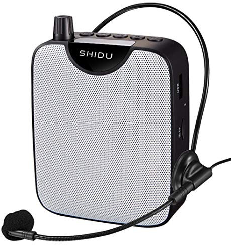 Amplificatore vocale portatile SHIDU cassa con microfono cuffia Batteria ricaricabile Sistema PA personale amplificatore voce portatili mini per insegnanti, guida turistica, yoga, allenatori