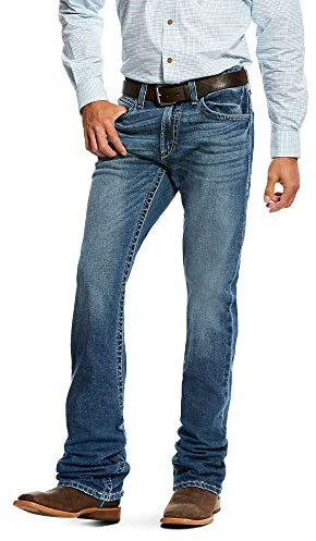 ARIAT Grayson Fargo Jeans M2 Relaxed Boot Cut-Denim da Uomo vestibilità Comoda, W30 / L34